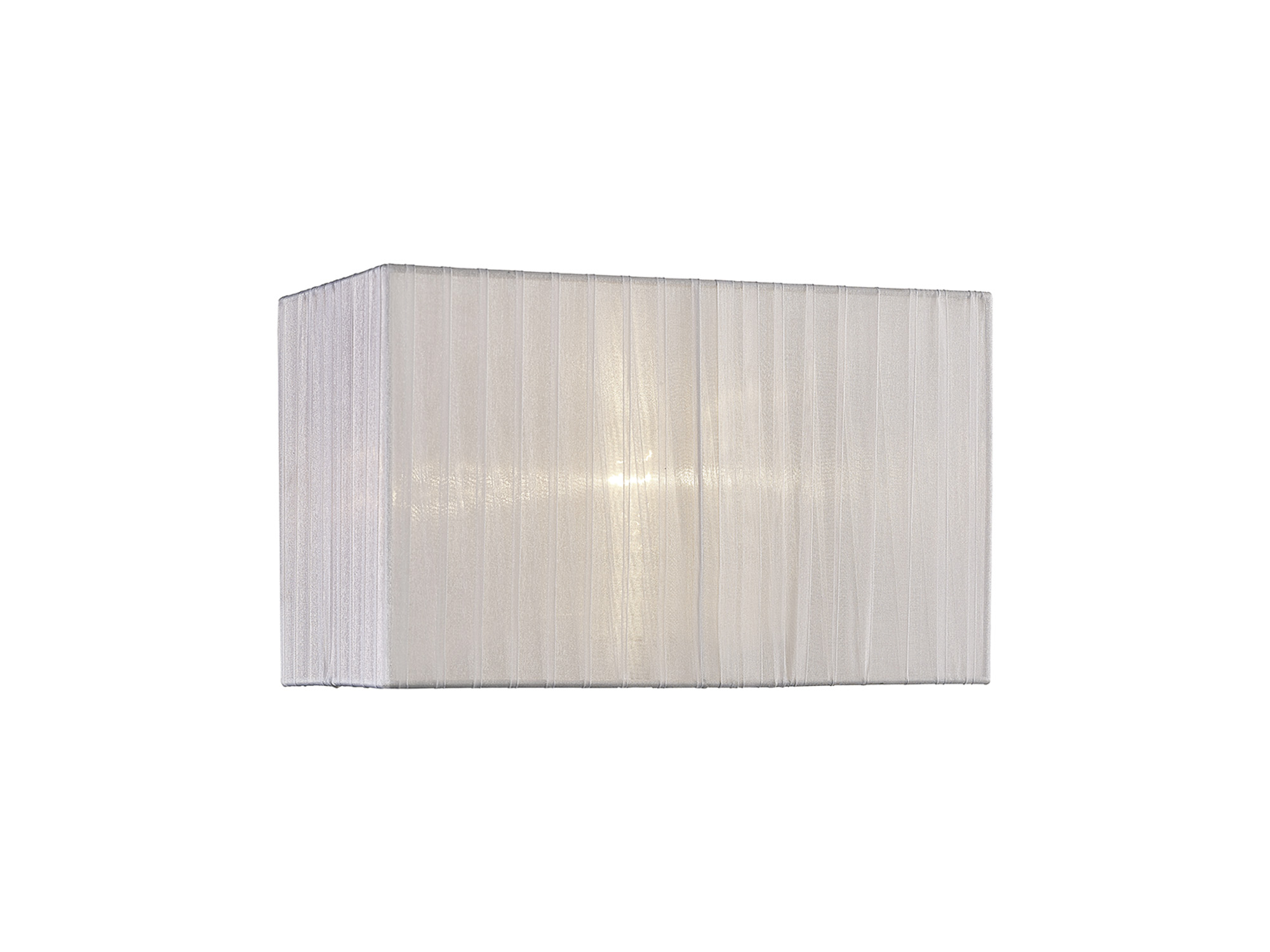 ILS31536  Florence 38cm Rectangle Organza Fabric Shade White
